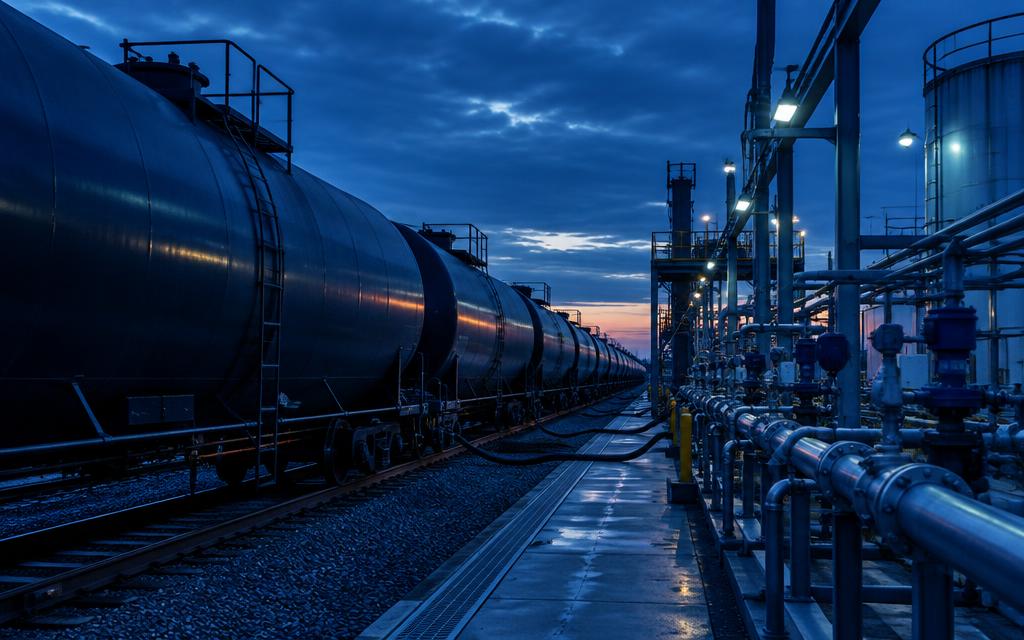 Rail tank car unloading and quantity measurement systems